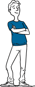 Person Stand Whiteboard Animation